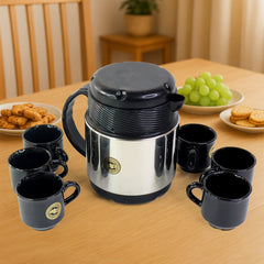 Tea and coffee serving set with thermos