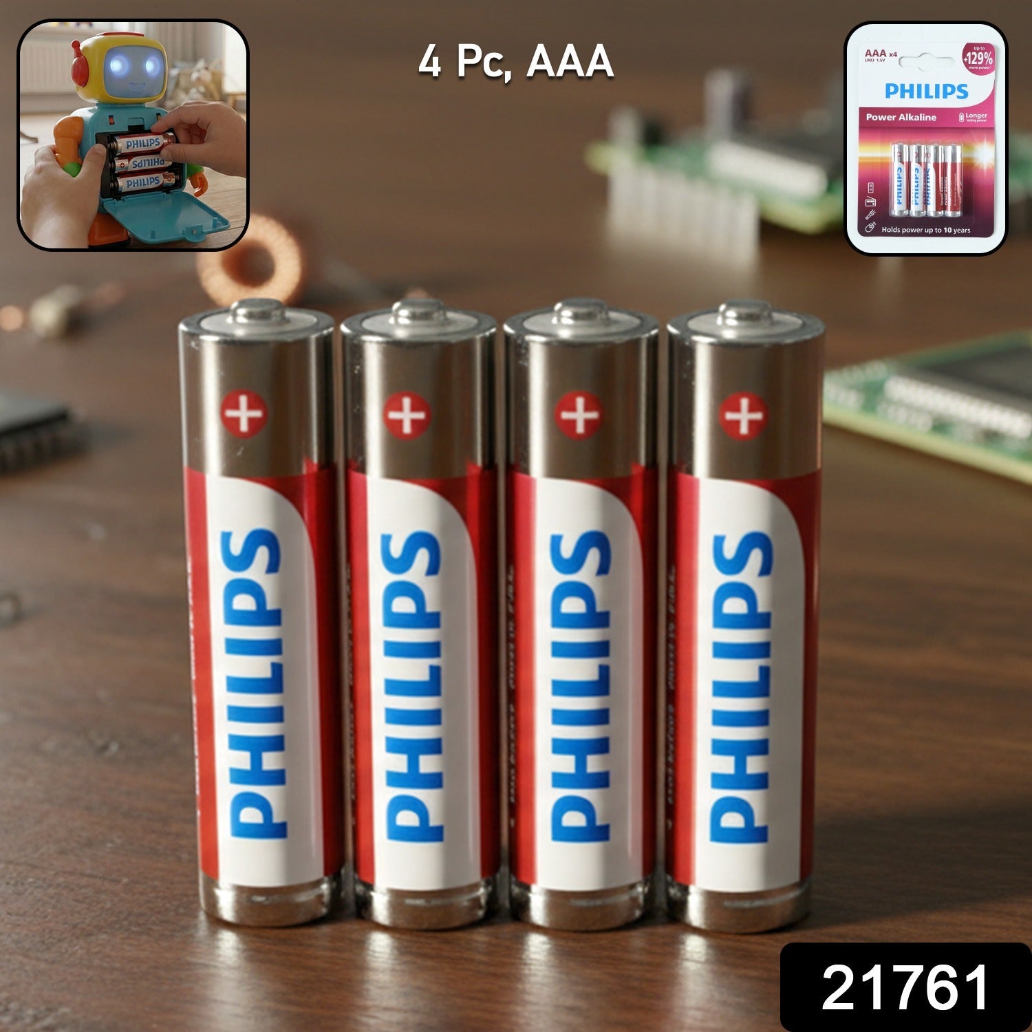 AAA Alkaline Batteries 4 Piece Pack