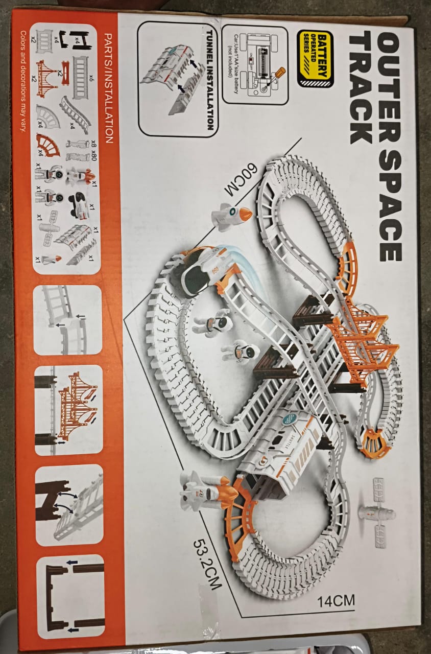 Outer Space Race Track Set for Kids - Space Adventure Toy