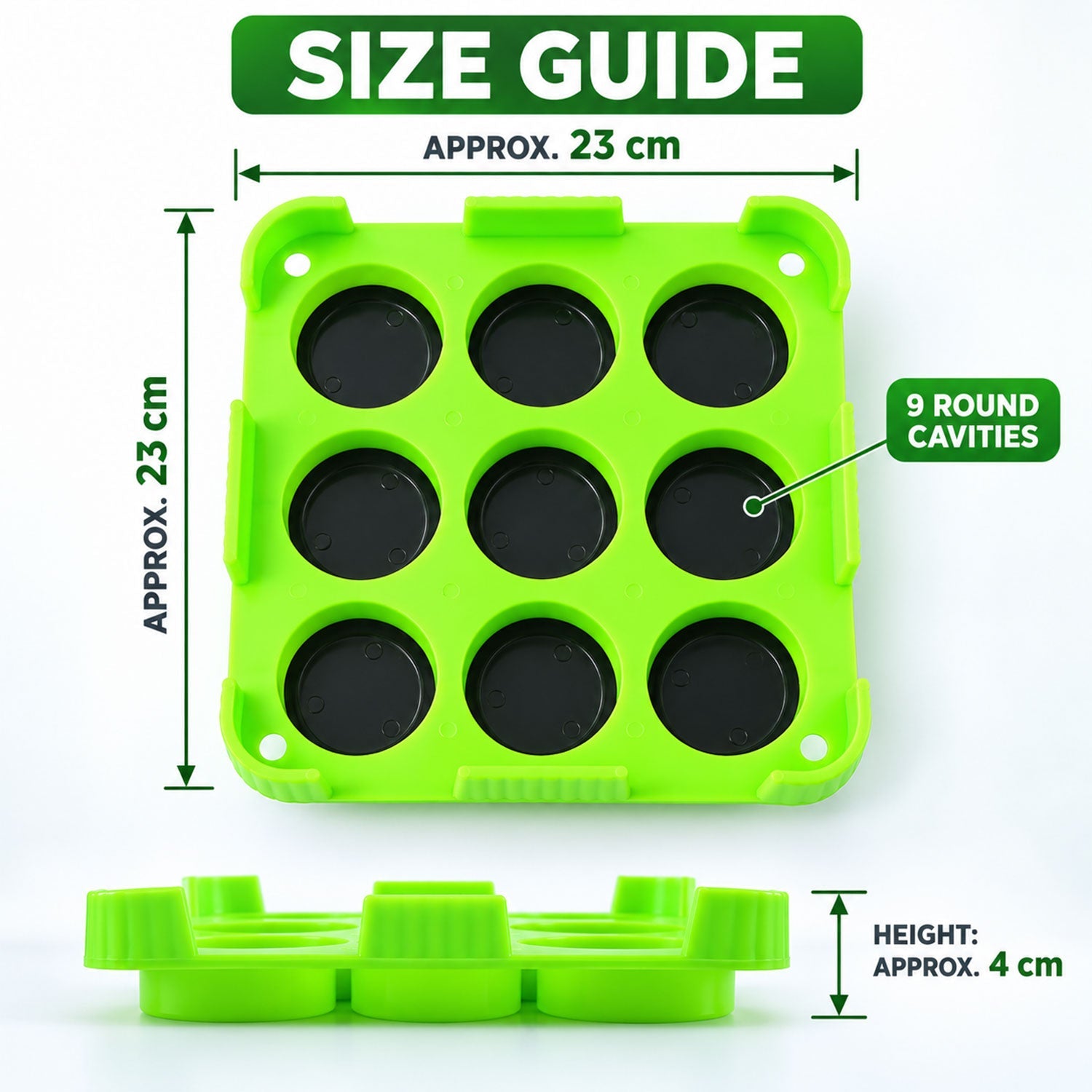 9 Cavity Cutlet and Aloo Tikki Maker Mould with Removable Base Inserts