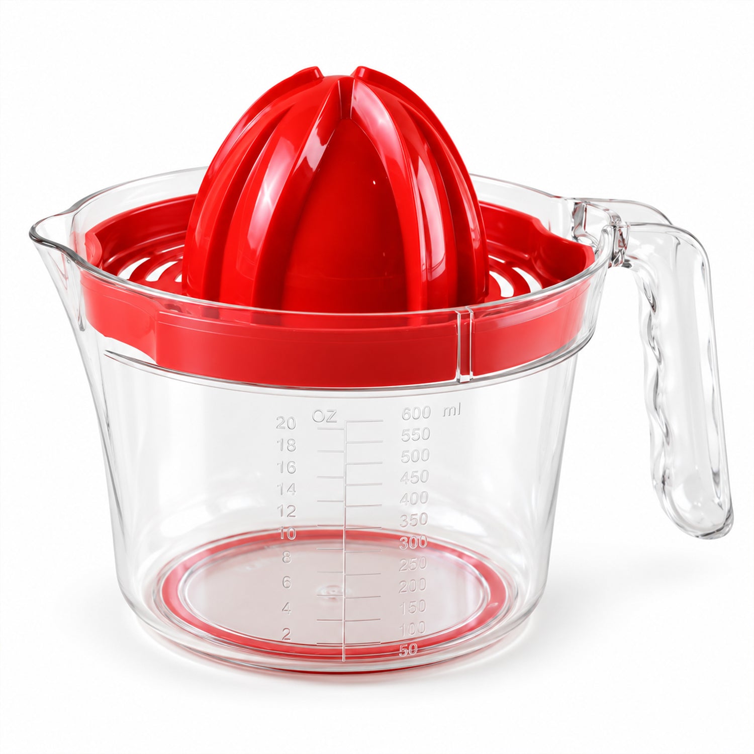 Apex Fresh Jug Manual Citrus Juicer with Strainer and Measuring Jug 600ml