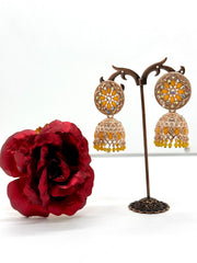 Traditional Diamond Jhumka Earrings
