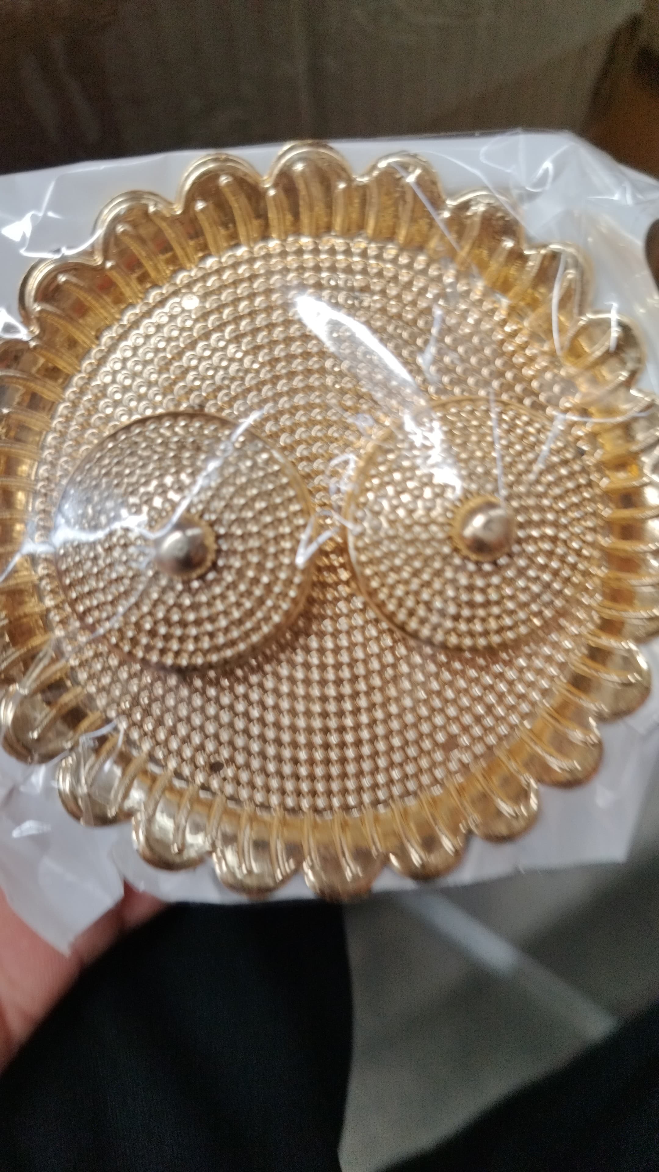 Traditional Round Puja Thali for gifting