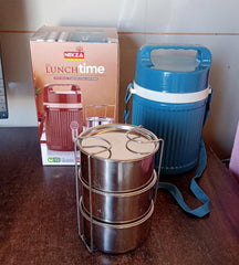 Stackable Insulated Tiffin with Handle (1 Pc): Leakproof, Hot Food Container