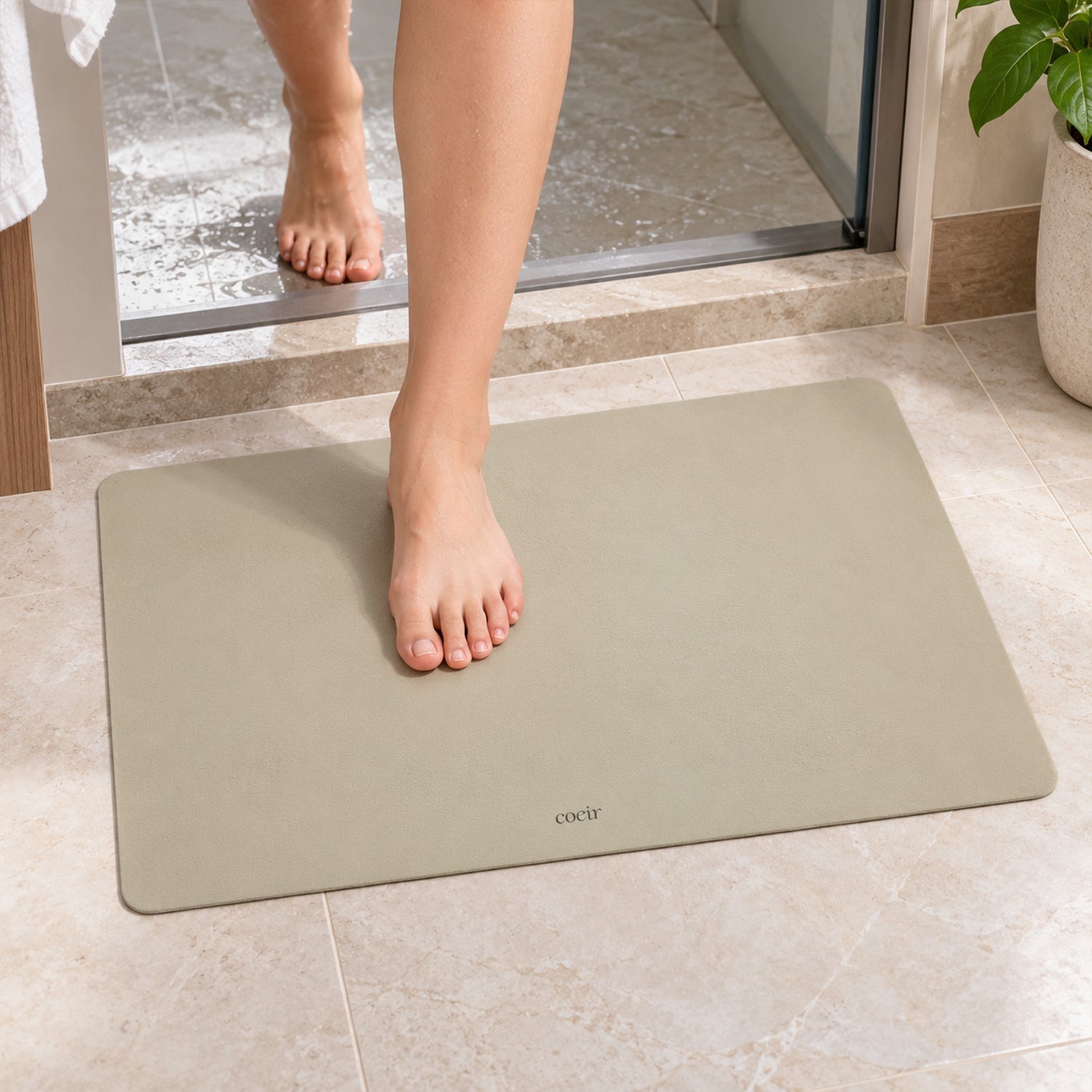 Plain Beige Door Mat