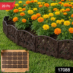 Decorative Garden Fence Border Set - 20 Interlocking Panels