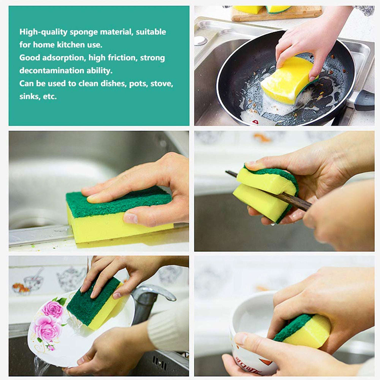 Scrub sponge used for cleaning refrigerator surfaces