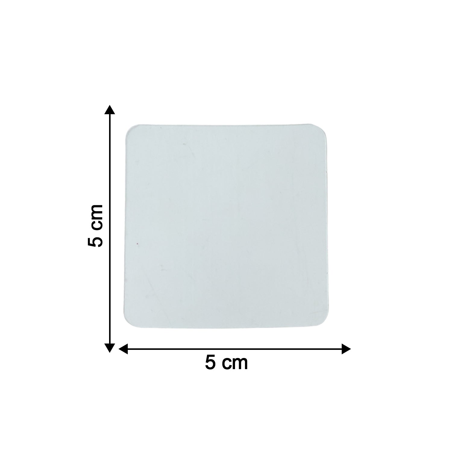 Double Side Sticker showing size 5x5 cm dimensions