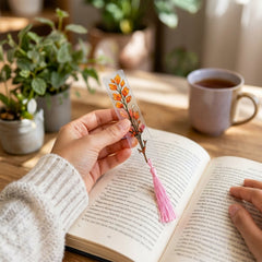 Floral Bookmark with Tassel