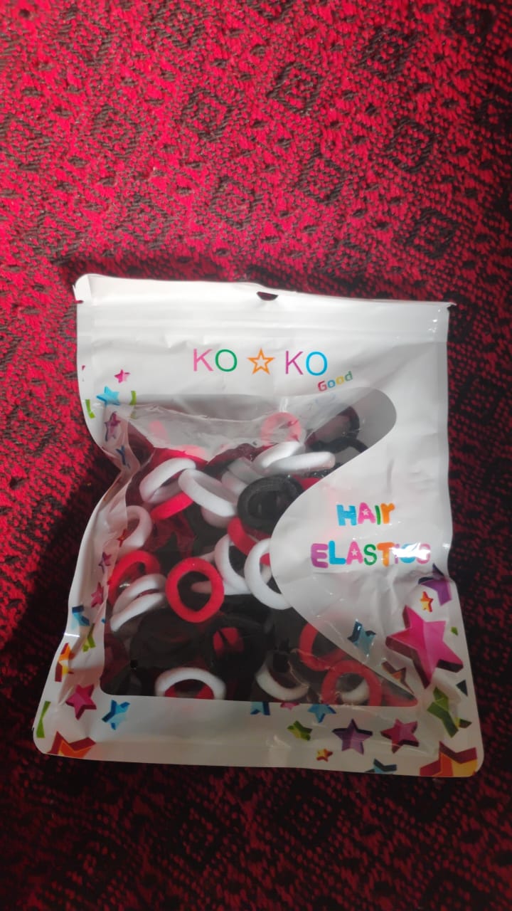 Small Hairbands Bands for Hair Rubber Bands (Pack of 50 / Multicolour), Hair accessories