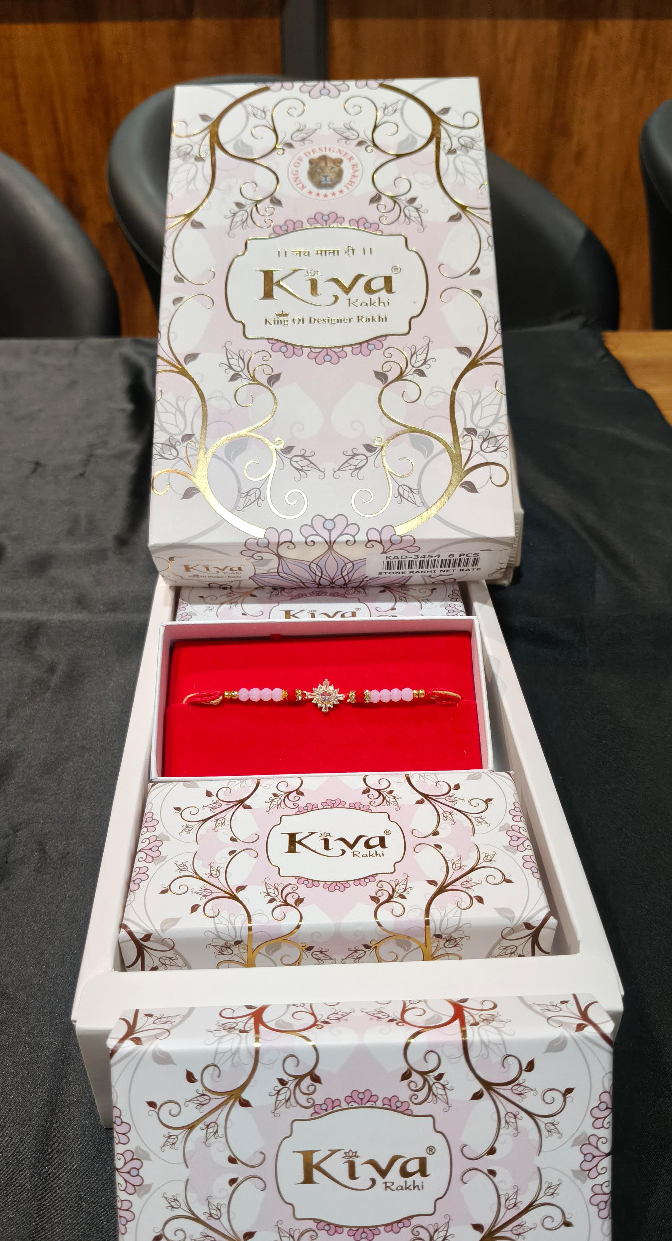 6 Pcs Premium Diamond Floral Rakhi Set â€“ Elegant Sparkle for a Special Bond