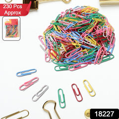 Multicolor-Coated Paper Clips Approx (230Pc Set)