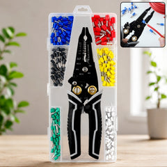 Wire Crimping Plier Kit with Assorted Terminal Connectors