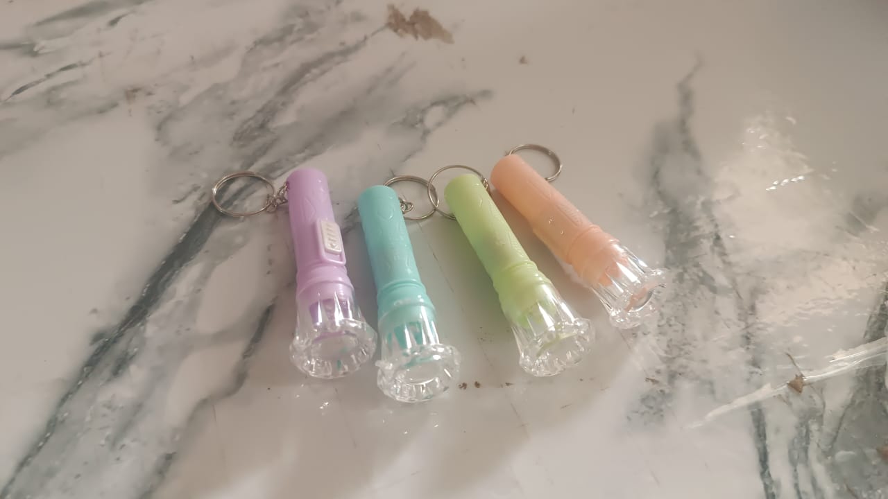 Mini LED Keychain Torch close-up view