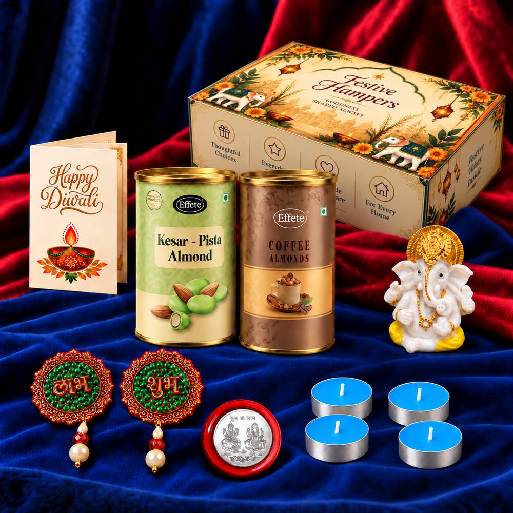Blue Tealight Festive Gift Box