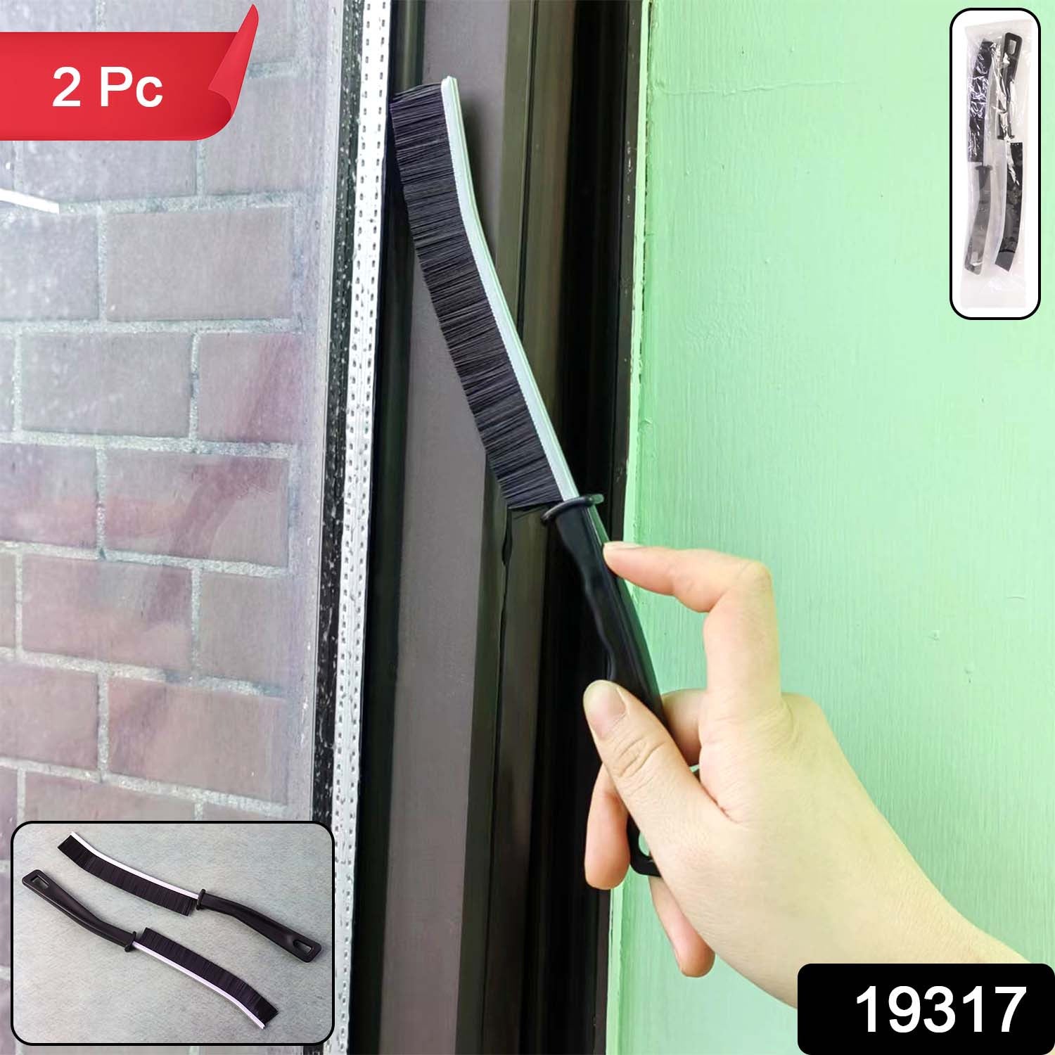 Long Handle Corner Cleaning Brush (2 Pc Set)