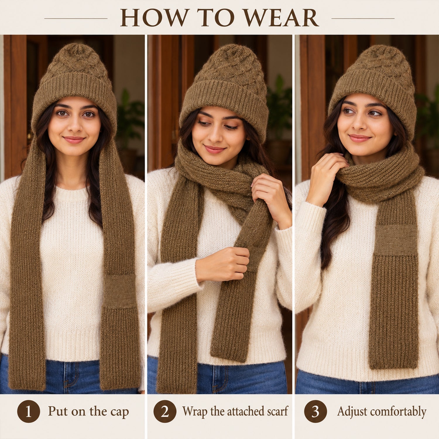 Warm Ribbed Ear Cover Cap