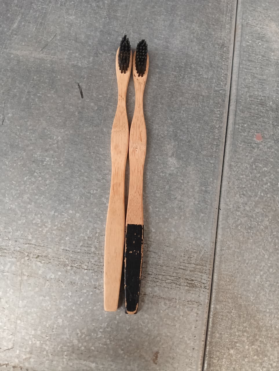 Eco-Friendly Bamboo Toothbrush with Soft Charcoal Bristles (1 Pc)