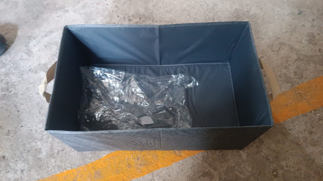 FOLDABLE CLOTH STORAGE BOX WITH HANDLES (47Ã—28 CM)