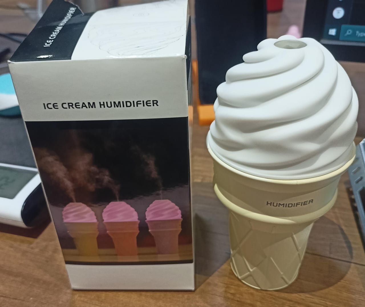 Ice Cream Cone Humidifier in a home setting