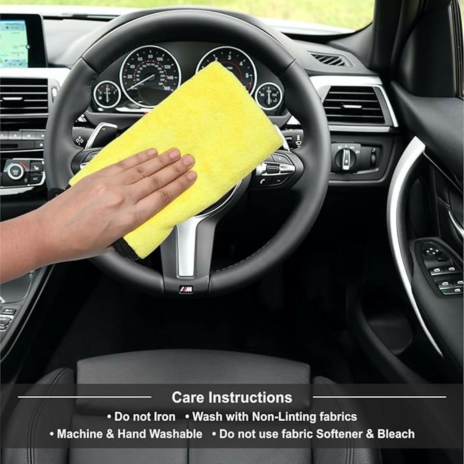 DeoDap Premium Microfiber Cleaning Cloth Towel - texture and fabric close-up