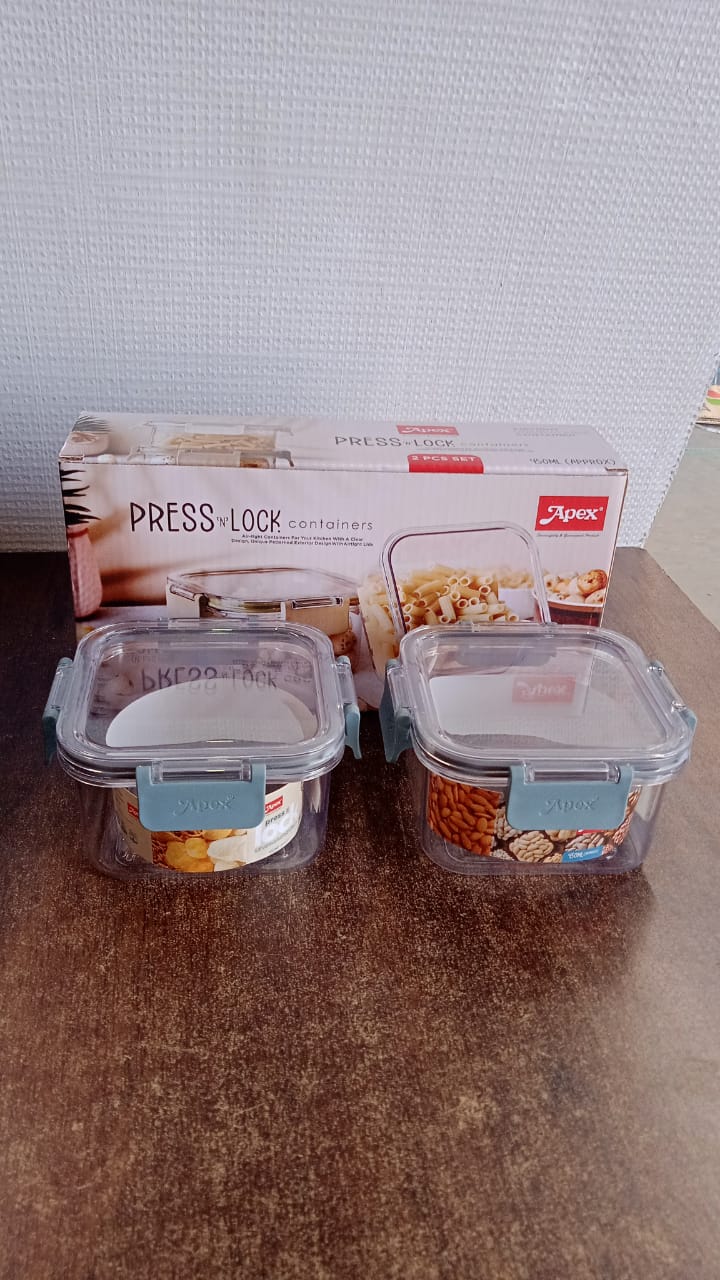 Stacked Apex Press Nâ€™ Lock Food Storage Containers