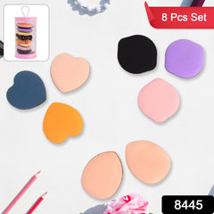Close up of Mini Finger Makeup Powder Puffs in multicolor