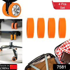 Silicone Suitcase Wheel Covers â€“ Noise Reduction & Protection (4 Pc Set)