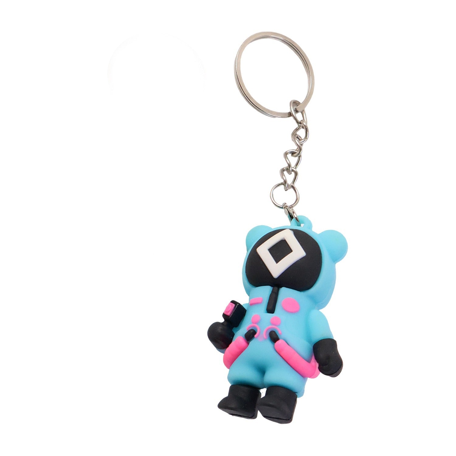 Random design soft silicone keychain