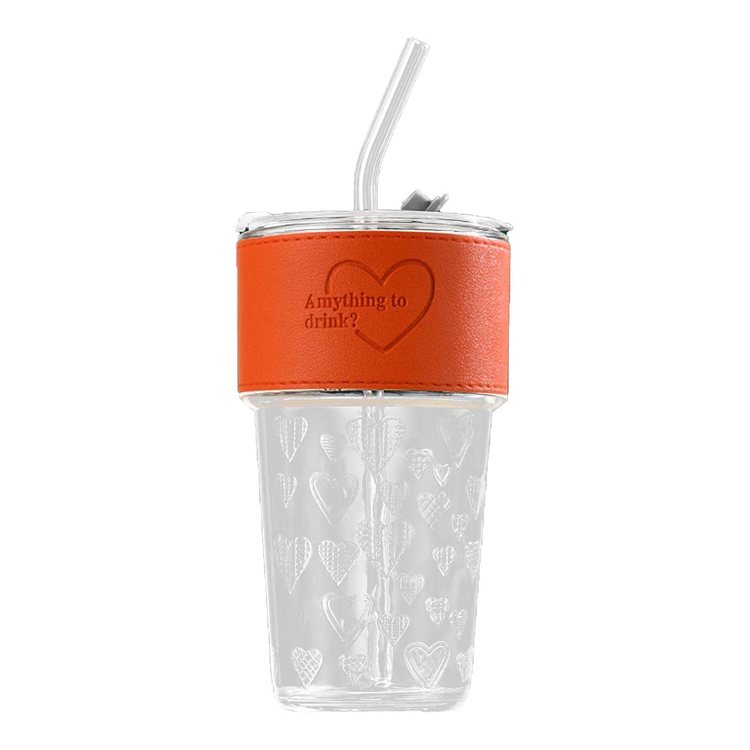 Empty clear glass tumbler showcasing design