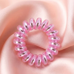 Soft Stretchable Telephone Wire Style Hair Bands Set (1 Pc, Mix Color)
