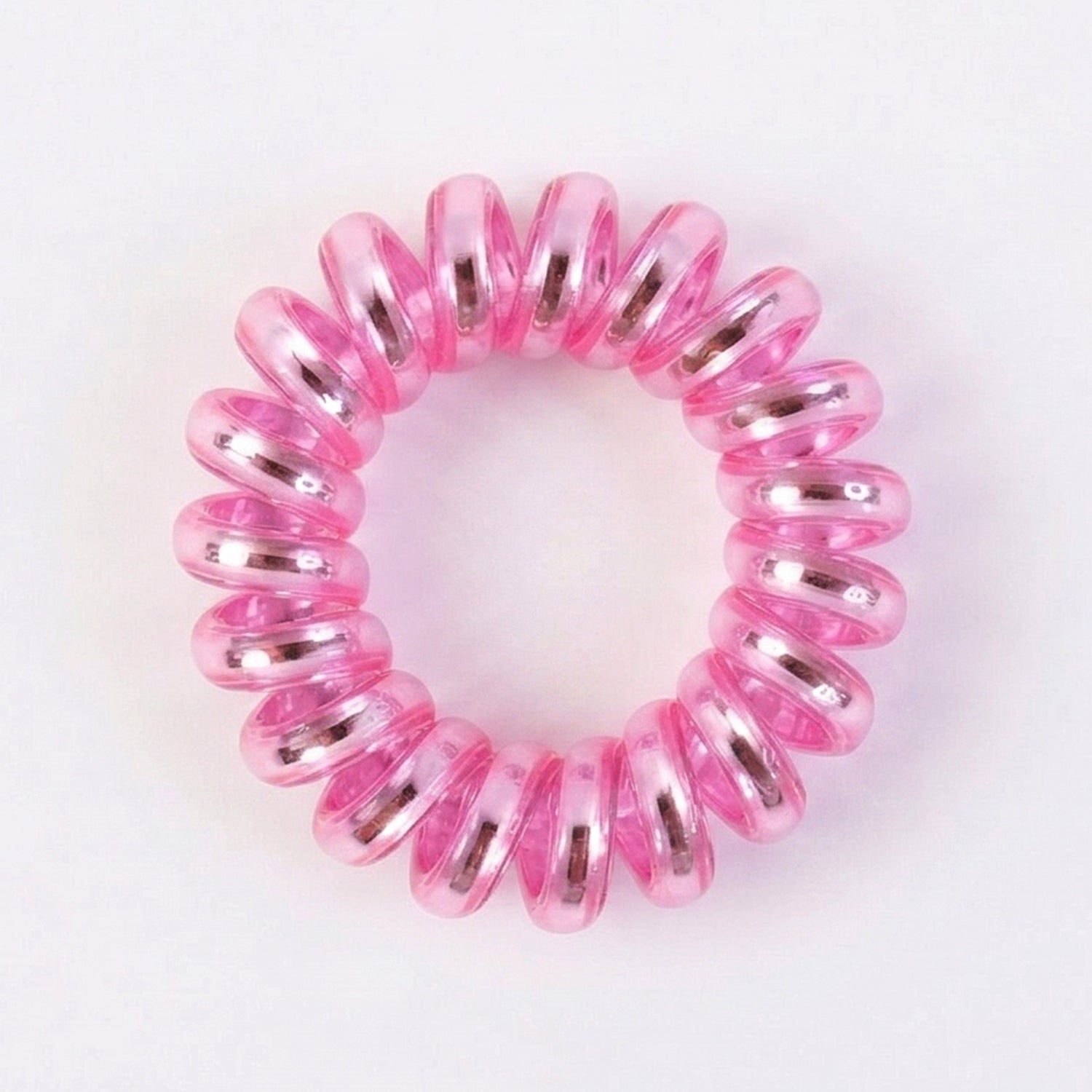 Soft Stretchable Telephone Wire Style Hair Bands Set (1 Pc, Mix Color)