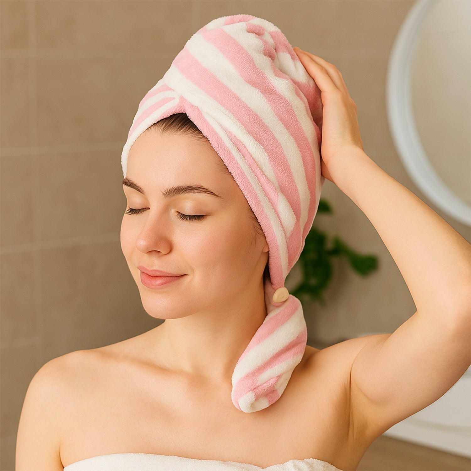 Hair Drying Magic Hair Cap Towel Wrap for Women (1 Pc)