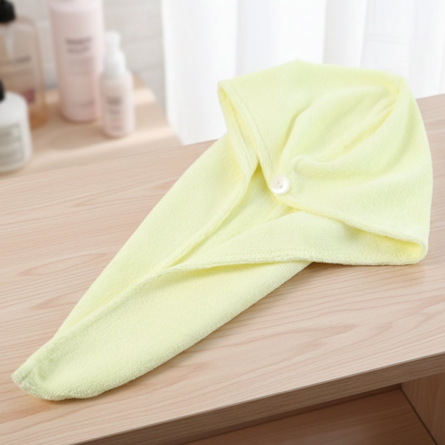 DeoDap Quick Turban Hair-Drying Absorbent Microfiber Towel - interior fabric detail