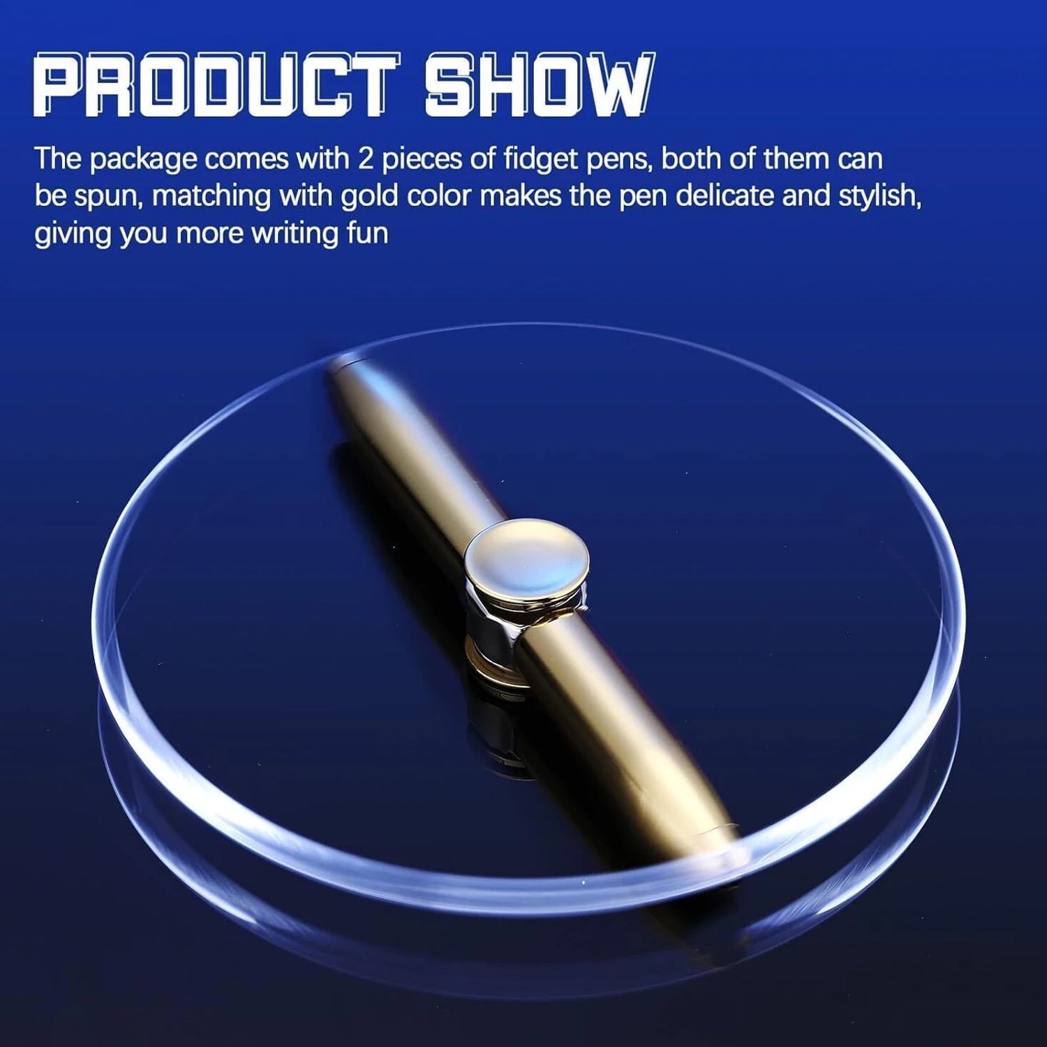 Multifunction Hand Spinner Pen with LED Light (1 Pc)