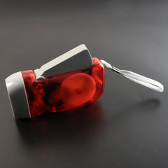 2-LED Hand Press Torch â€“ Battery-Free Hand Crank Flashlight