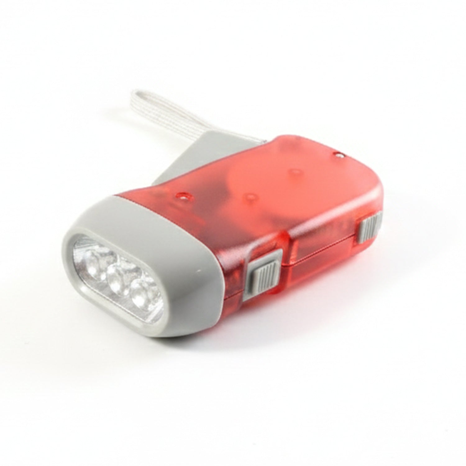2-LED Hand Press Torch â€“ Battery-Free Hand Crank Flashlight