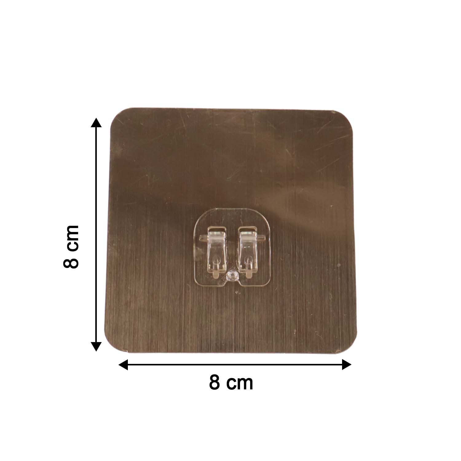 Self-Adhesive Heavy-Duty Plastic Wall Hook – 1 Pc (8x8 cm)