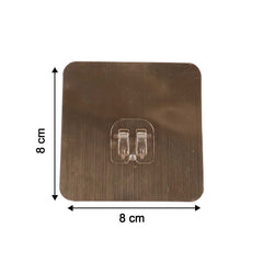 Self-Adhesive Heavy-Duty Plastic Wall Hook – 1 Pc (8x8 cm)