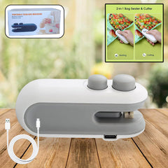 DeoDap Mini Bag Sealer, 2 in 1 Seal & Cutter Heat Sealers - in-use lifestyle shot