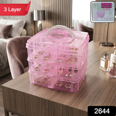 Open transparent storage box showing compartments