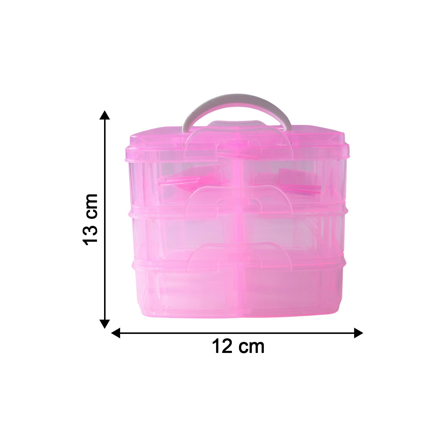Adjustable compartments of plastic storage organizer