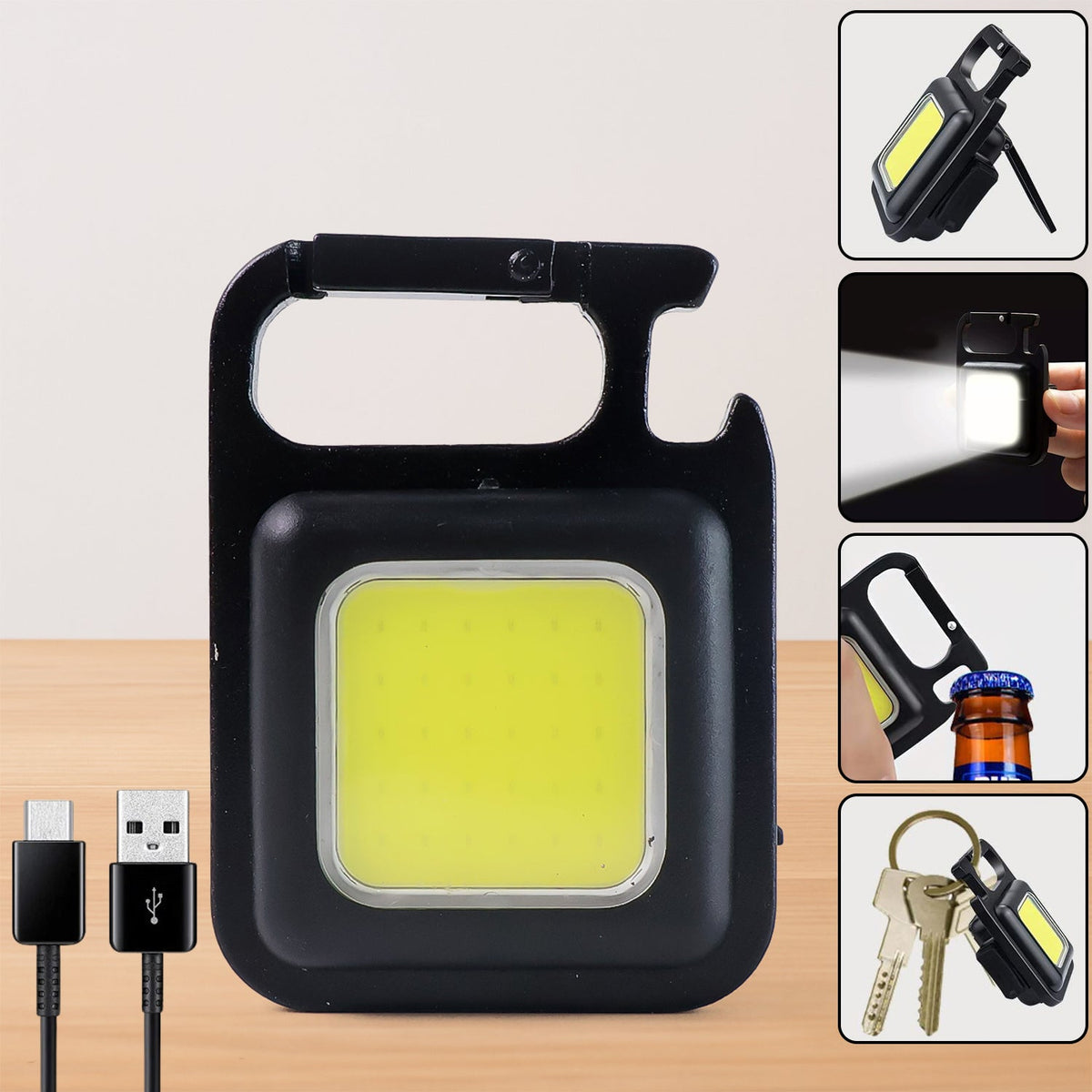 DeoDap Mini Rechargeable Keychain Flashlight - main