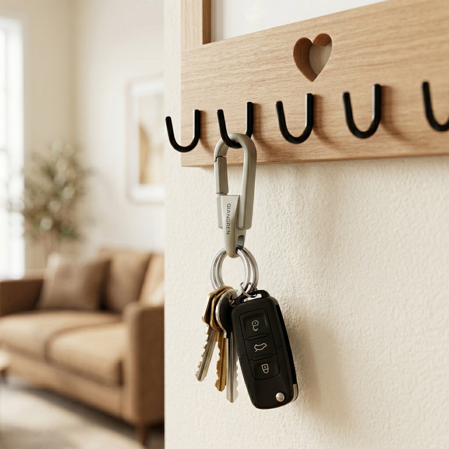 Key holder attached to belt loop