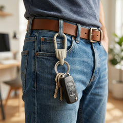 Dual key rings holding multiple keys on metal clip