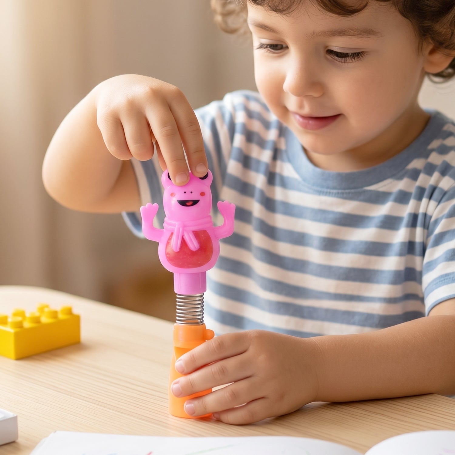 Kids Cartoon Spring Frog toothbrush set individual pieces