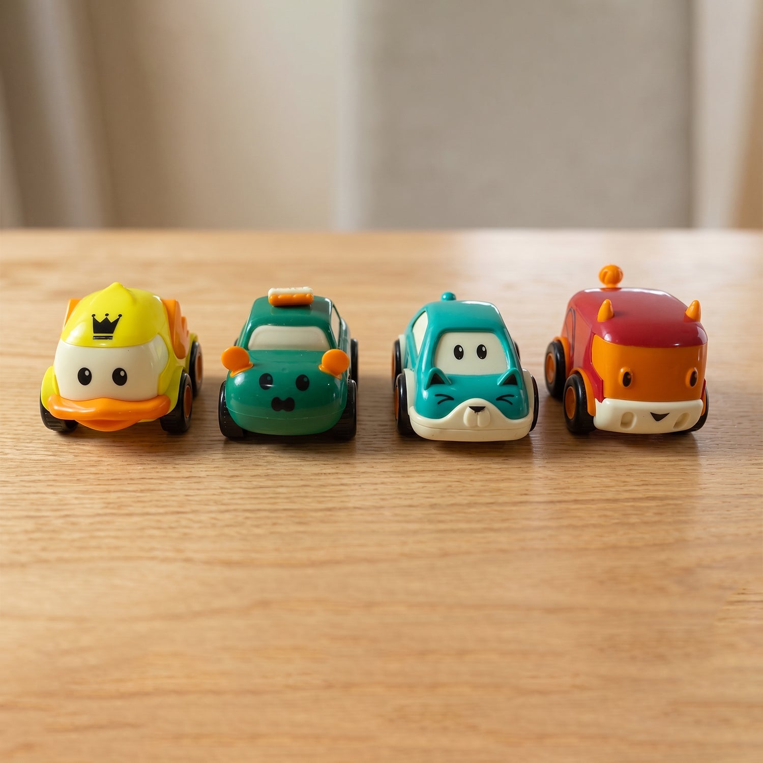 Funwoods mini toy cars displayed from above