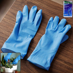 Large blue Victor cleaning rubber gloves