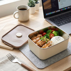 Stackable plastic containers inside insulated carry bag for lunch on-the-go