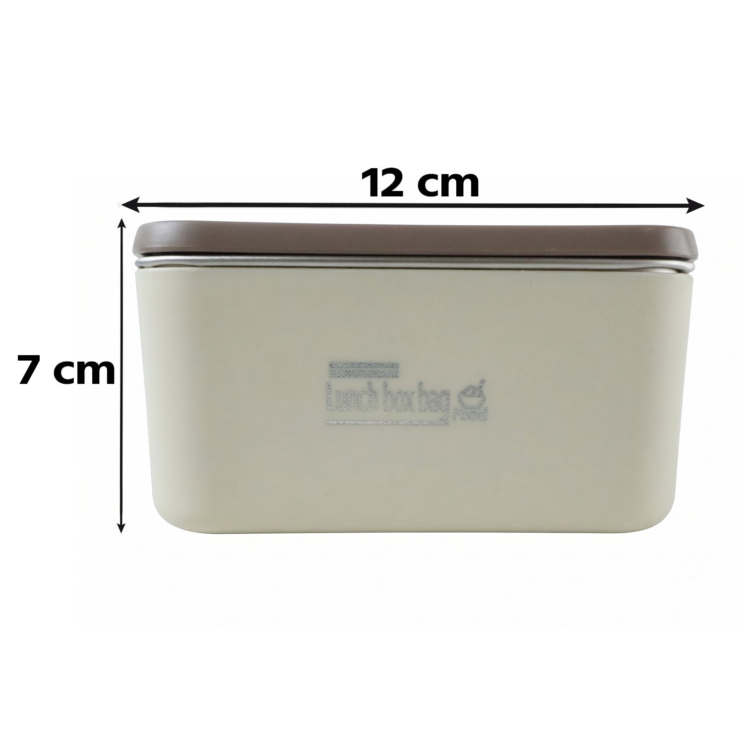 Side view of the insulated lunch set showing compartments and handle